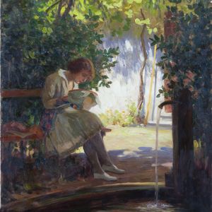 Fanciulla in giardino (Iris)